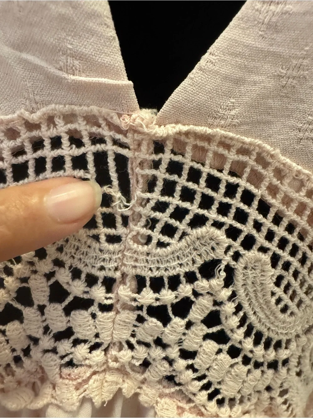 Rue21 Blush Pink Crochet-Trim Midi Dress 0268 - Picture 2 of 5